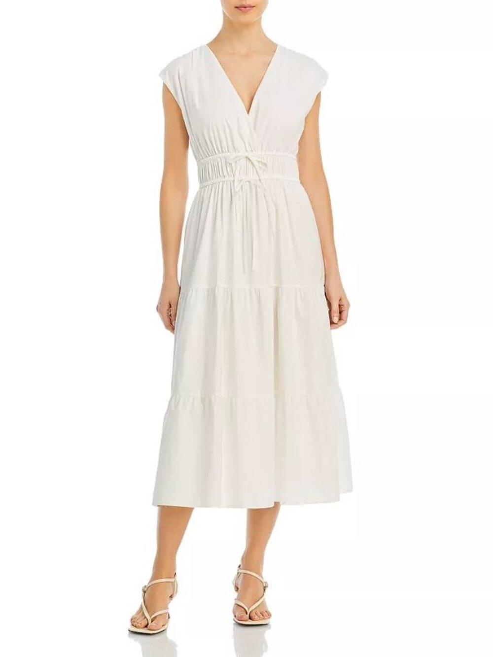 Rails Lucia Drawstring Waist Midi Dress White Sz XS
